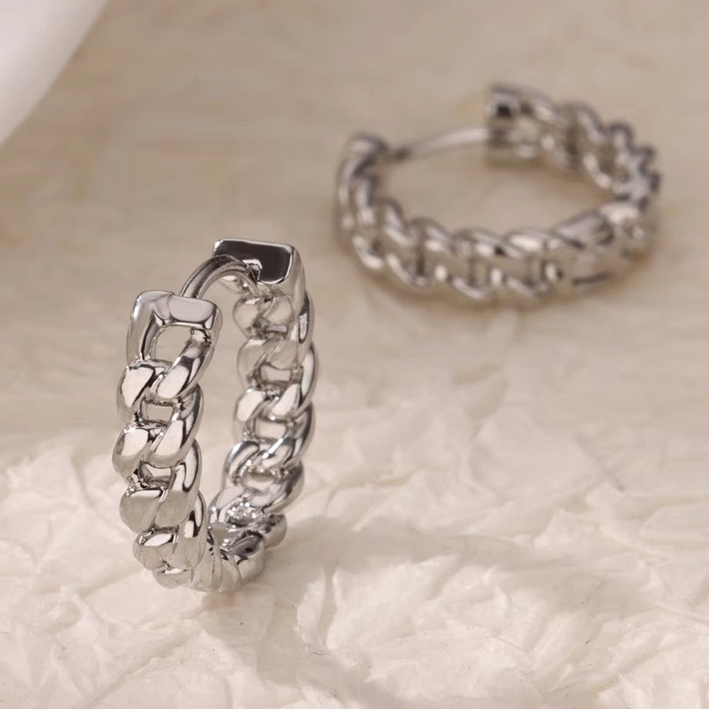 gold-plated mini hoops